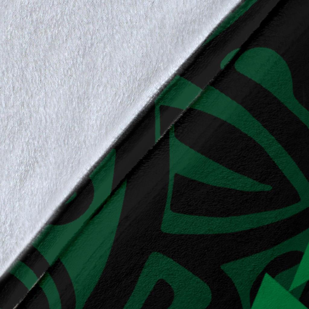 Hawaii Kakau Green Polynesian Premium Blanket - Polynesian Pride