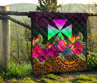 Wallis and Futuna Premium Quilt - Summer Hibiscus - Polynesian Pride