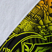 Polynesian Hawaii (Kanaka Maoli) Premium Blanket - Reggae Turtle Homeland - Polynesian Pride