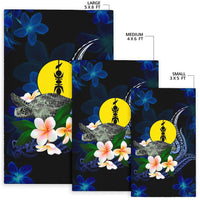 New Caledonia Polynesian Area Rug - Turtle With Plumeria Flowers - Polynesian Pride