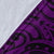 Aotearoa Maori Premium Blanket Silver Fern Koru Vibes Purple - Polynesian Pride