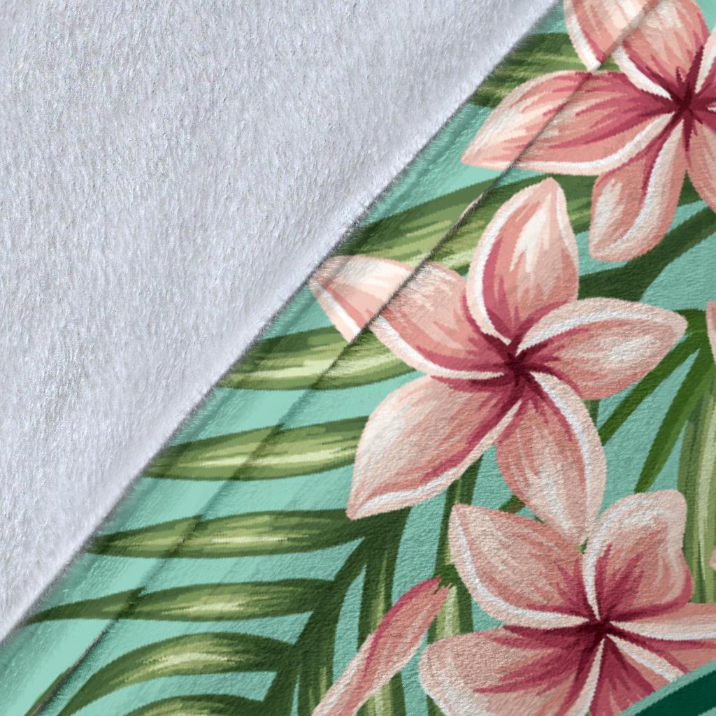 Hawaii Turtle Hibiscus Plumeria Premium Blanket - Hug Style - Polynesian Pride