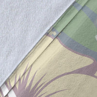 Hawaii Turtle Shark Hibiscus Premium Blanket - Beige - LH Style - Polynesian Pride