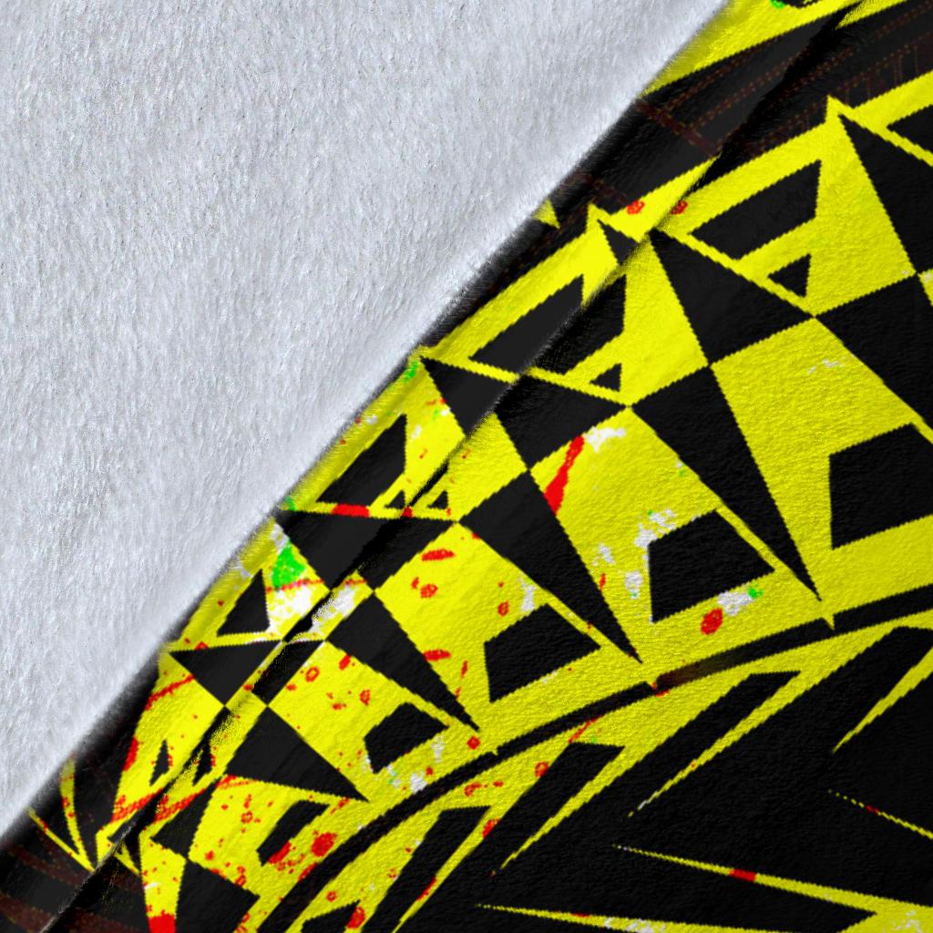 Chuuk Premium Blanket - Reggae Shark Polynesian Tattoo - Polynesian Pride