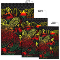Nauru Area Rugs Turtle Hibiscus Reggae - Polynesian Pride
