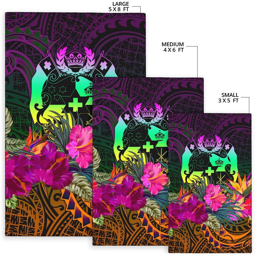 Tonga Polynesian Area Rug - Summer Hibiscus - Polynesian Pride