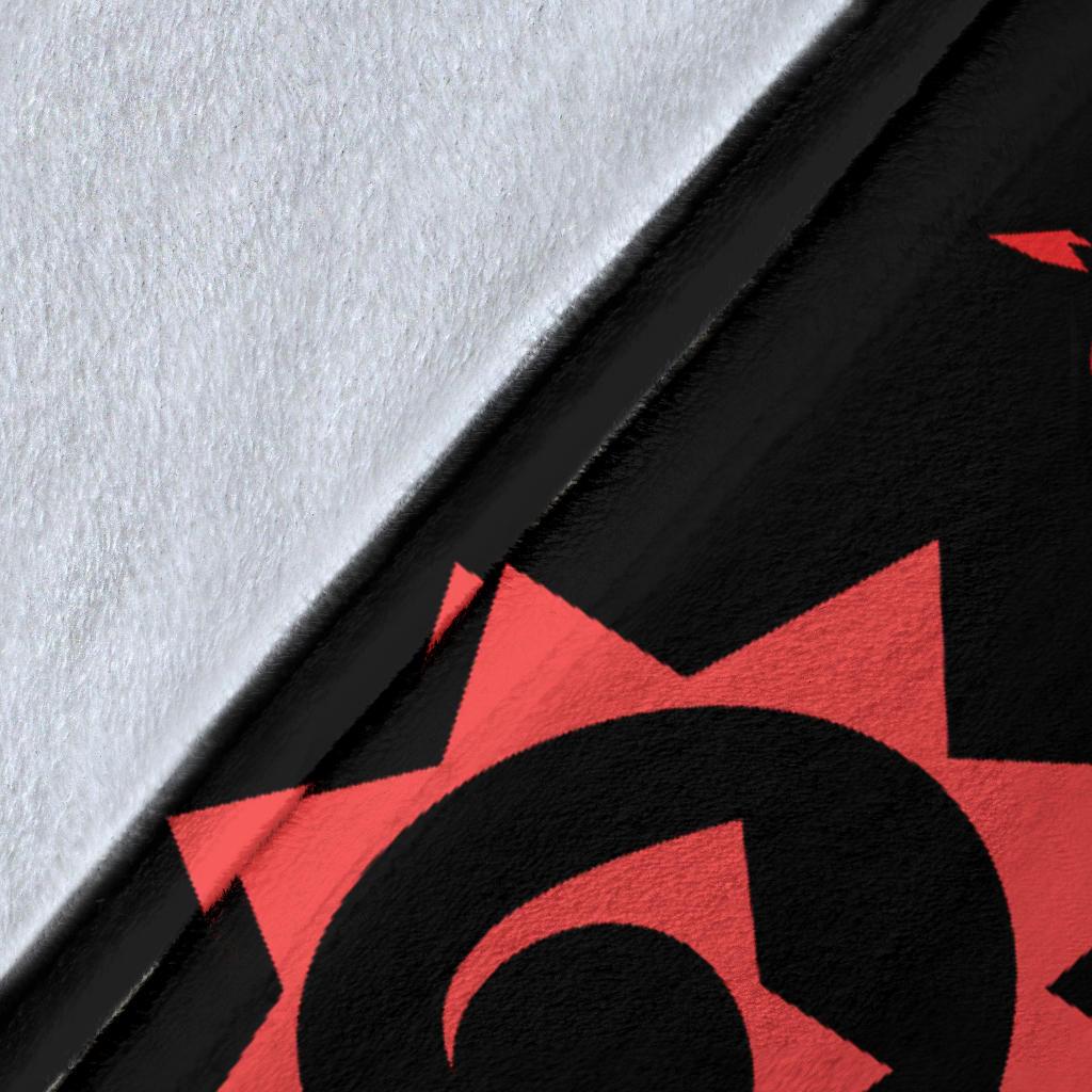 Hawaii Turtle Hibiscus Polynesian Vintage Premium Blanket - Red - Polynesian Pride