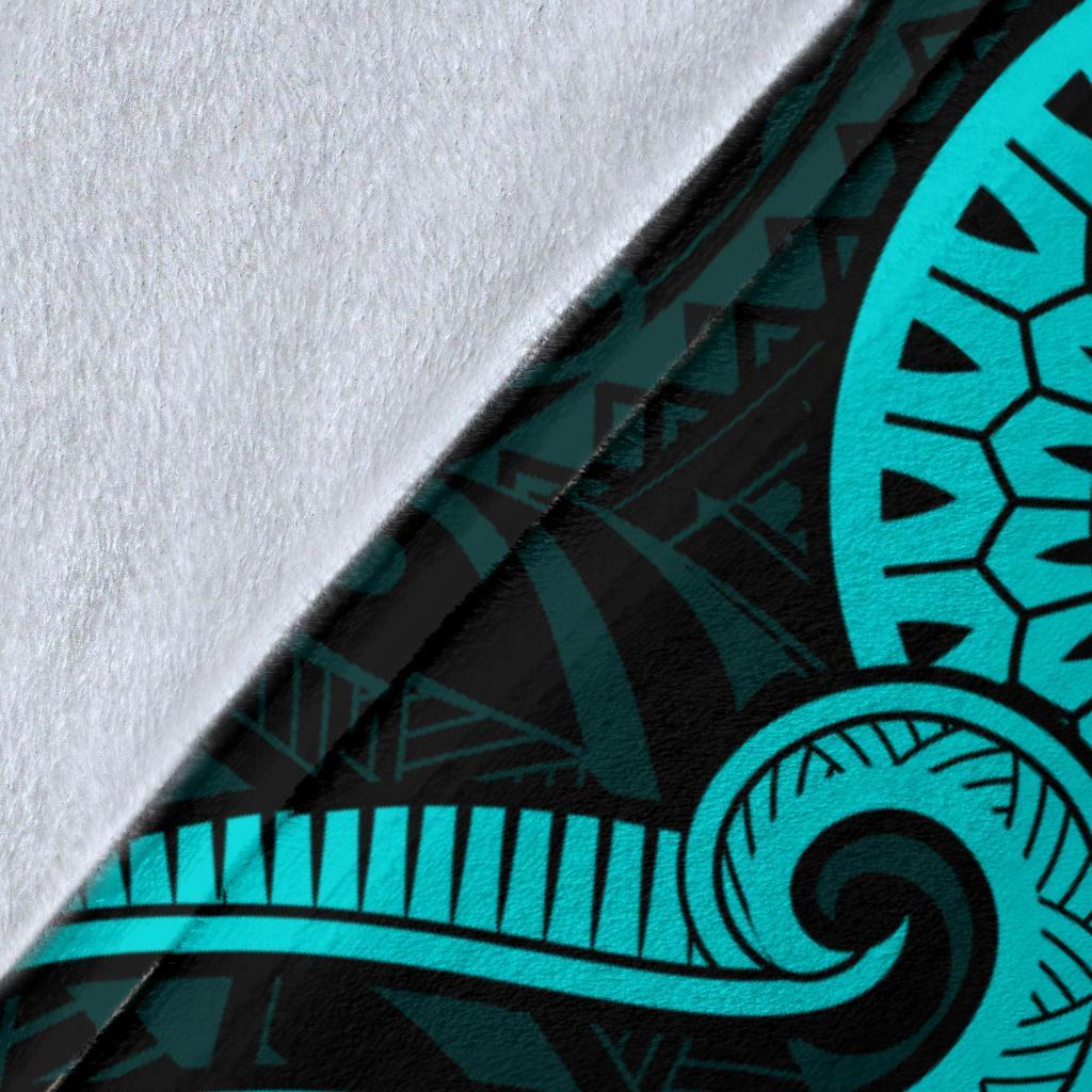 Nauru Premium Blanket - Turquoise Tentacle Turtle - Polynesian Pride