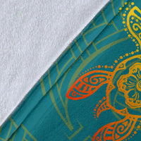 Hawaiian Turtle Tropical Polynesian - Premium Blanket - Azga Style - Polynesian Pride