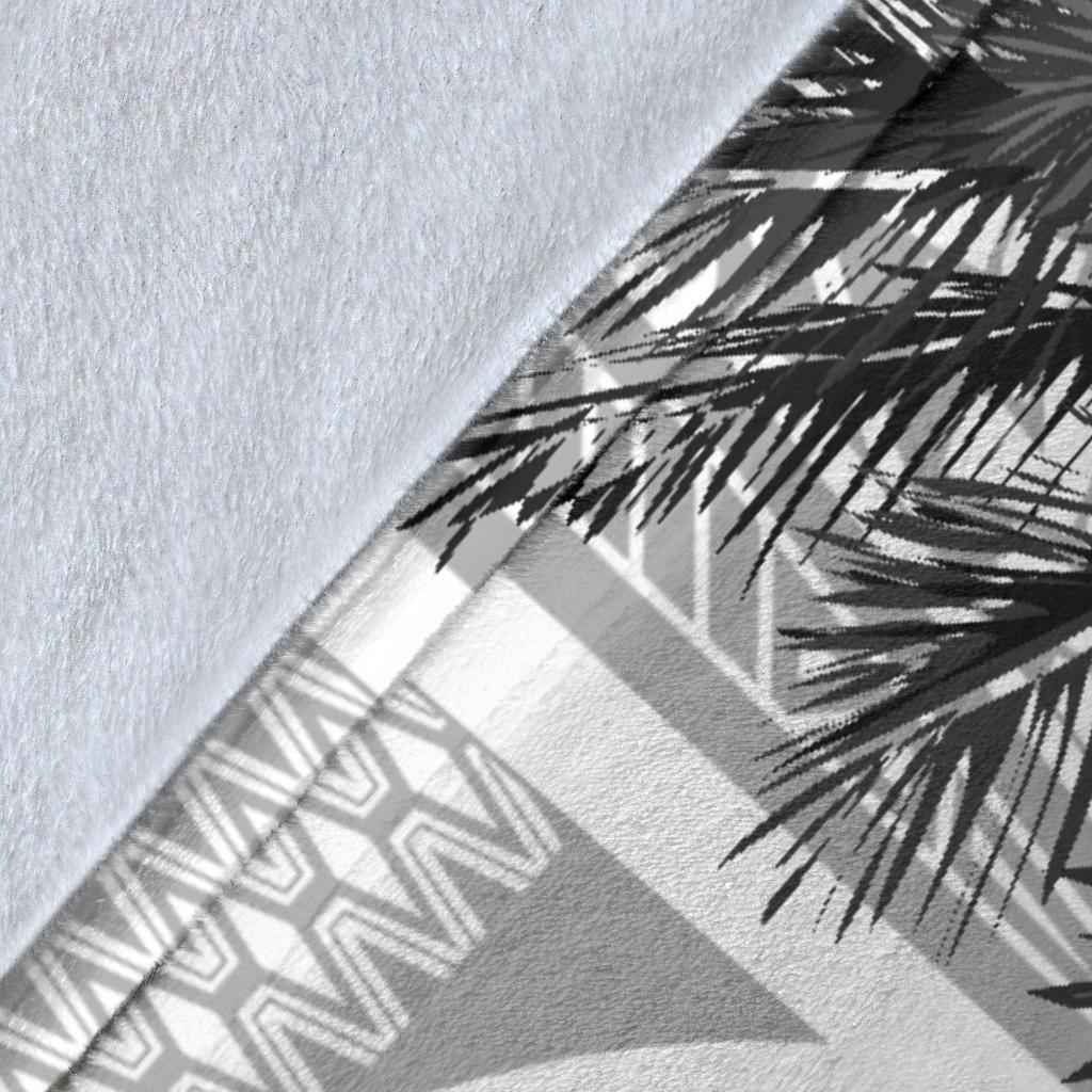 Hawaii Custom Personalised Premium Blankets - Turtle Palm Tree White - Polynesian Pride
