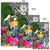 Nauru Area Rug White - Turtle Plumeria Banana Leaf Crest - Polynesian Pride