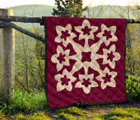 Hawaiian Premium Quilt Royal Pattern - Pink - A1 Style - Polynesian Pride