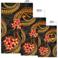 Guam Polynesian Area Rug - Gold Plumeria - Polynesian Pride