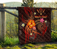 Kosrae Polynesian Personalised Premium Quilt - Legend of Kosrae (Red) - Polynesian Pride