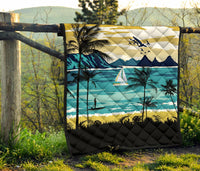Hawaiian Poster View Classic Premium Quilt - Polynesian Pride