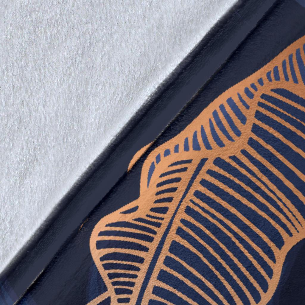 Personalized - Hawaii Kakau Polynesian Turtle Map Premium Blanket - Indigo - Polynesian Pride