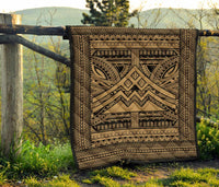 Hawaii Polynesian Mauna Kea Premium Quilt Gold - Polynesian Pride