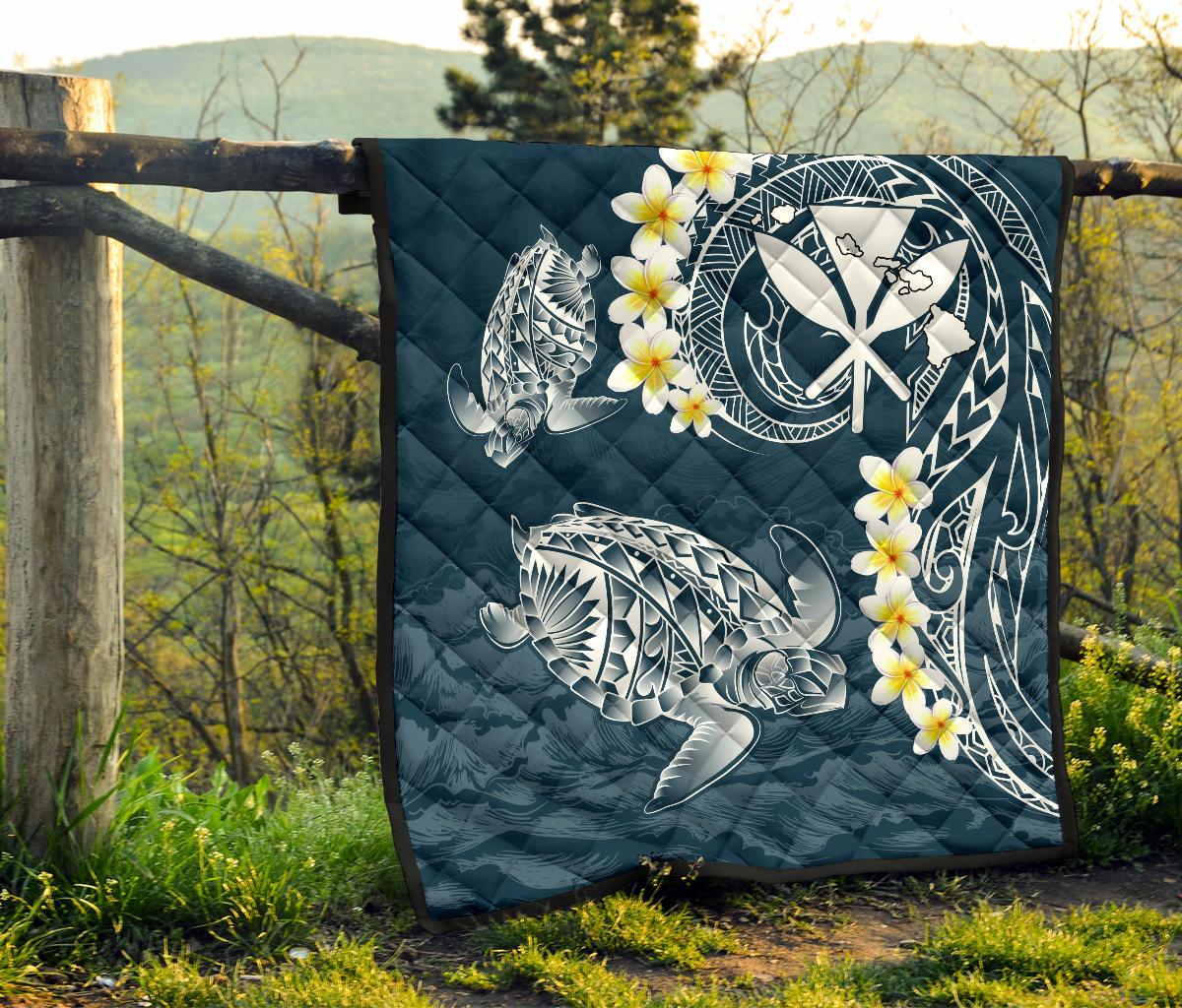 Hawaii Turtle Plumeria Polynesian Premium Quilt - Sease Style - Polynesian Pride