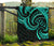 New Zealand Maori Mangopare Premium Quilt Polynesian - Turquoise - Polynesian Pride