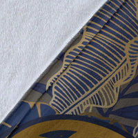Hawaii Turtle Hibiscus Gold Premium Blanket - Kyn Style - Polynesian Pride