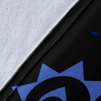 Hawaii Turtle Hibiscus Polynesian Vintage Premium Blanket - Blue - Polynesian Pride