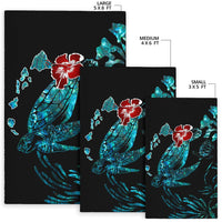 Hawaii Ohana Honu Paua Shell Rug - Polynesian Pride