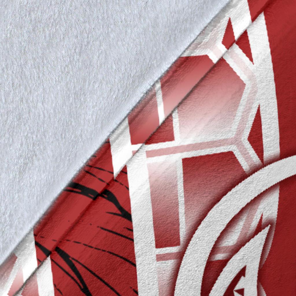 Papua New Guinea Polynesian Premium Blanket - Summer Plumeria (Red) - Polynesian Pride