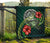American Samoa Polynesian Premium Quilt - Green Turtle Hibiscus - Polynesian Pride