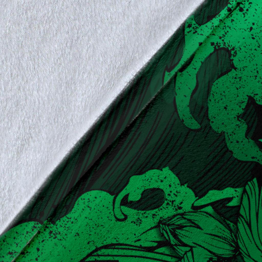 Hawaii Turtle Wave Polynesian Premium Blanket - Hey Style Green - Polynesian Pride