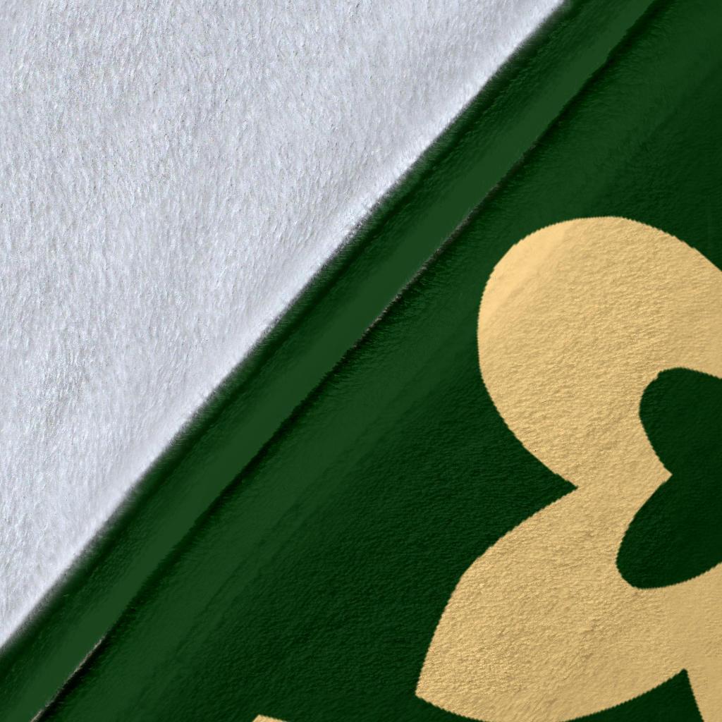 Hawaiian Premium Blanket Royal Pattern - Green - A1 Style - Polynesian Pride