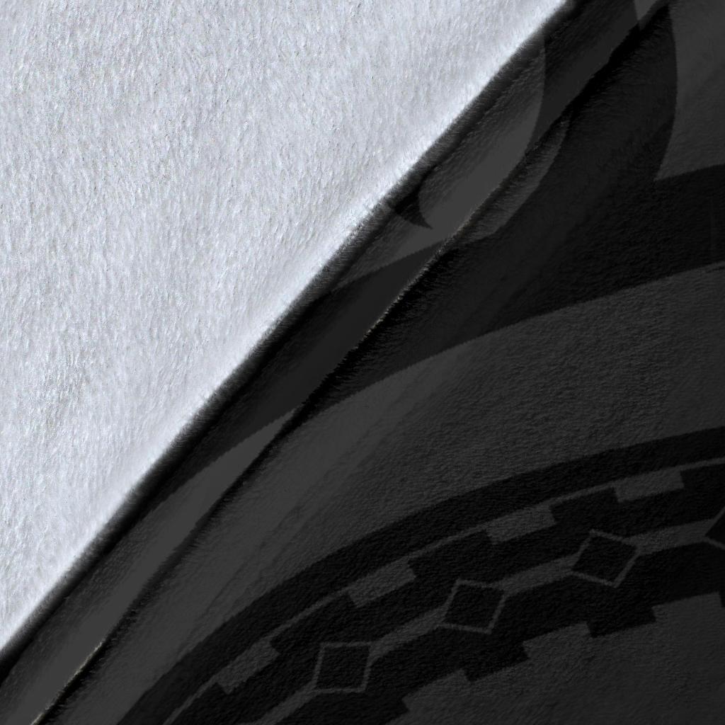 Hawaiian Kanaka Premium Blanket Hibiscus Polynesian Love Gray - Polynesian Pride