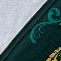 Hawaii Map Turtle Hibiscus Polynesian Luxury Premium Blanket - Honu Ohana - Polynesian Pride