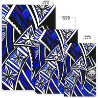 Federated States of Micronesia Area Rug - Tribal Flower Special Pattern Blue Color - Polynesian Pride