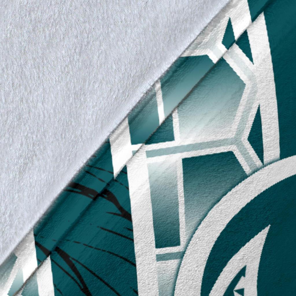 Nauru Polynesian Premium Blanket - Summer Plumeria (Turquoise) - Polynesian Pride