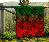 Polynesian Premium Quiit - Red Hibiscus Patterns - Polynesian Pride