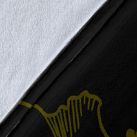 Hawaii Hibiscus Premium Blanket - Turtle Map - Yellow AH - Polynesian Pride