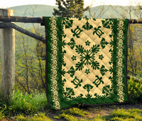 Hawaii Premium Quilt - Hawaiian Quilt Turtle Dance Sea Pattern - Polynesian Pride