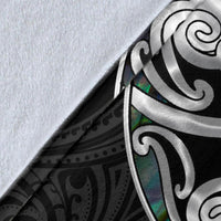 New Zealand Aotearoa Premium Blanket, Maori Mangopare Paua Shell - Polynesian Pride