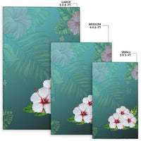 White Hibiscus Area Rug - Polynesian Pride