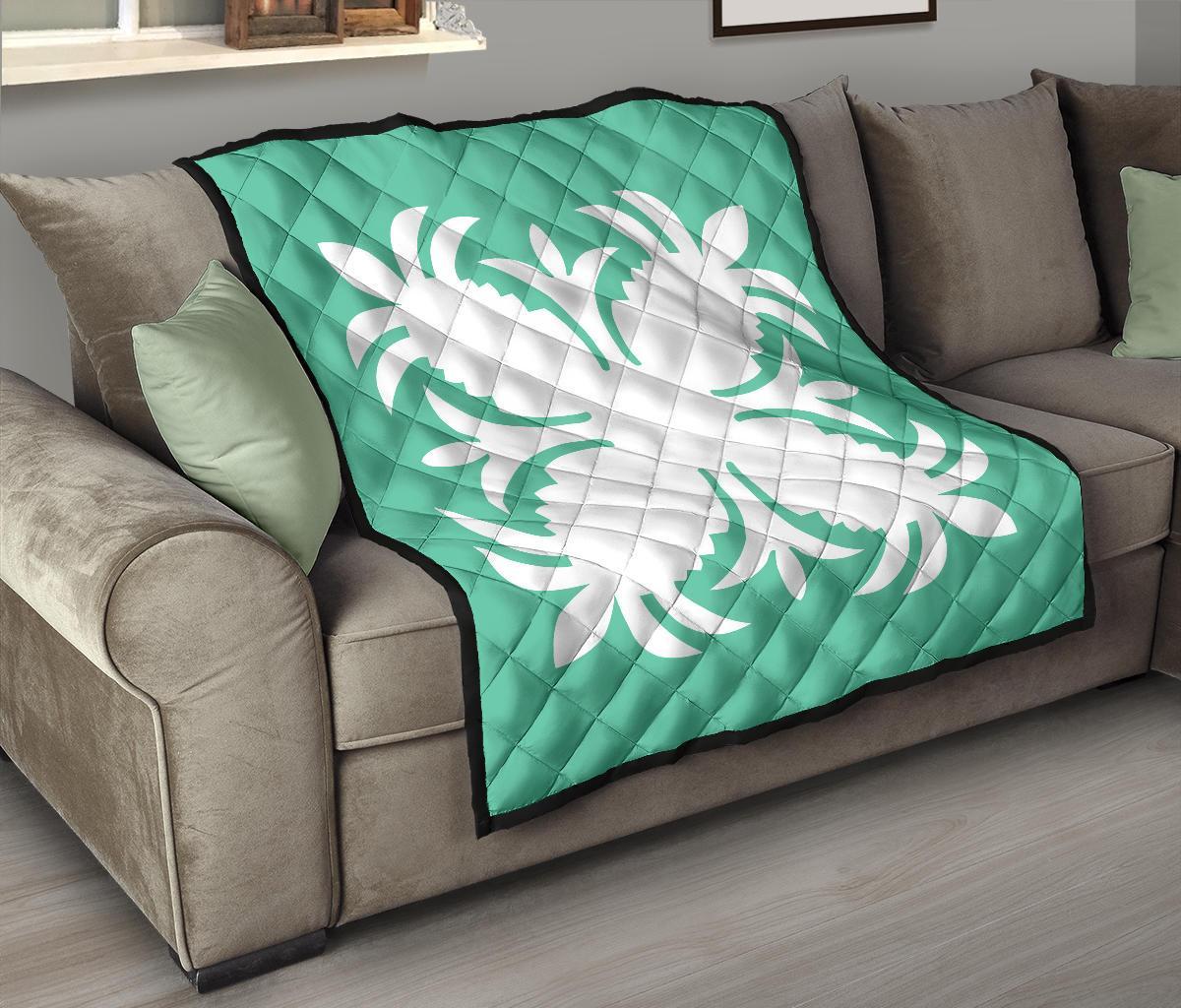 Hawaiian Premium Quilt Royal Pattern - Seafoarm - A2 Style - Polynesian Pride