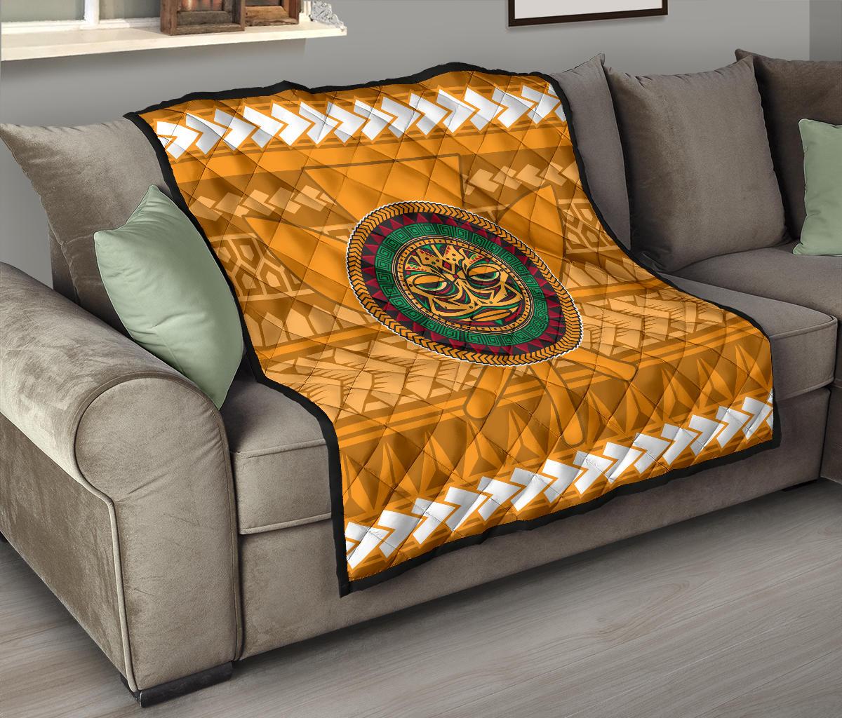 Hawaii Tiki Kanaka Polynesian - Premium Quilt AH - Polynesian Pride