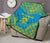 Tuvalu Premium Quilt - Tuvalu Coat Of Arms Polynesian Chief Blue Version - Polynesian Pride