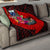 Samoa Premium Quilt - Polynesian Hook And Hibiscus (Red) Red - Polynesian Pride