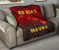 Hawaii Quilt - Premium Quilt - Protect Mauna Kea Map - Polynesian Pride