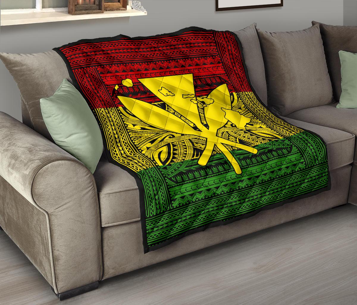 Hawaii Polynesian Kanaka Maoli Premium Quilt - Polynesian Pride