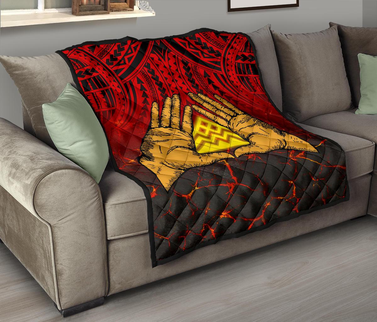 Hawaii Quilt - Premium Quilt - Protect Mauna Kea - Polynesian Pride