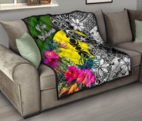 New Caledonia Premium Quilt - Turtle Plumeria Banana Leaf - Polynesian Pride