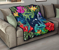 Hawaii Shark Tropical Color Premium Quilt - Polynesian Pride