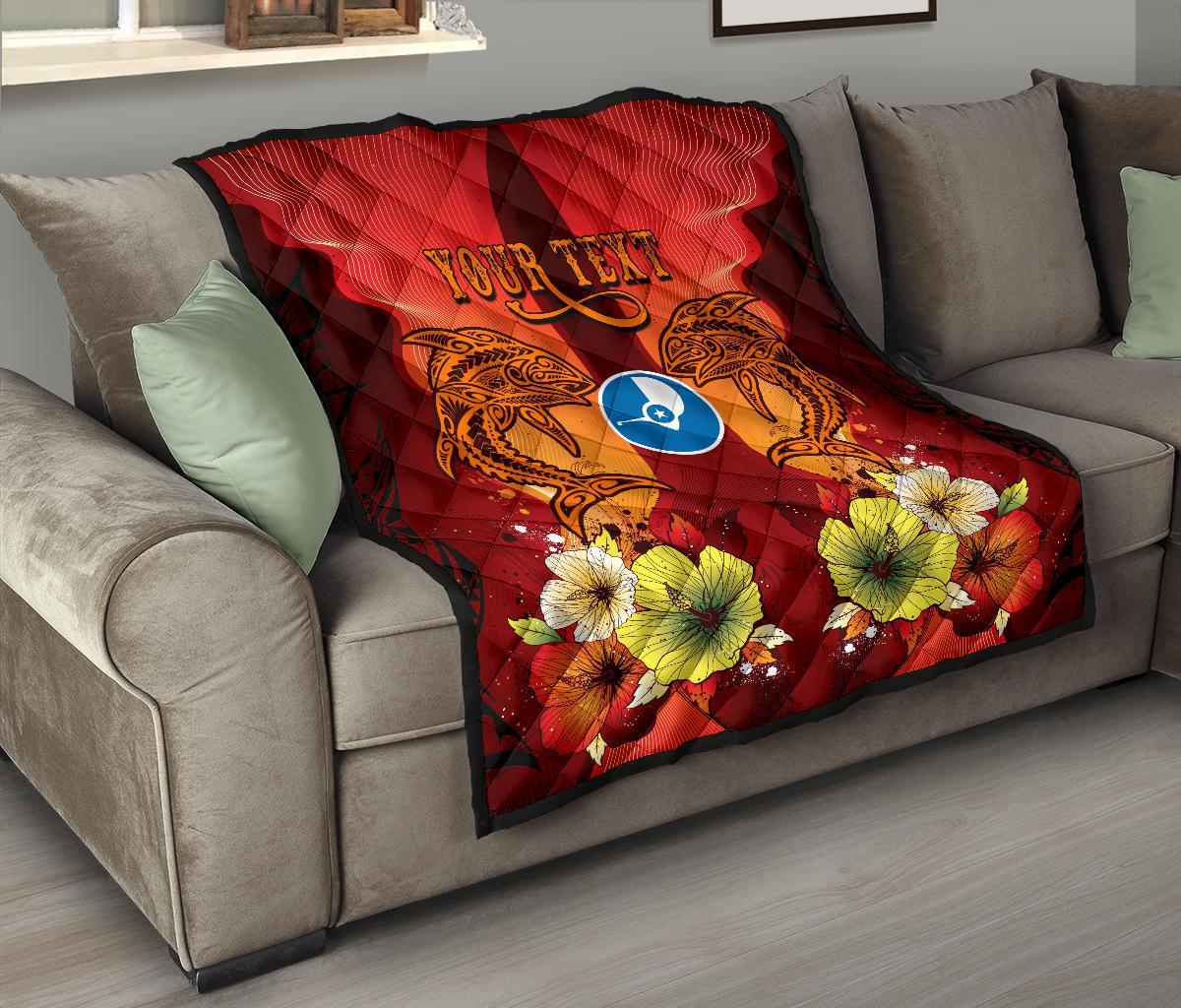 Yap Personalised Premium Quilt - Tribal Tuna Fish - Polynesian Pride