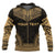 Austral Islands Polynesian Chief Custom Zip up Hoodie Gold Version - Polynesian Pride